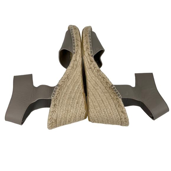 Vince Sophie Espadrille Sandals 10 Taupe 3.5" Wedge Heels - Picture 7 of 10
